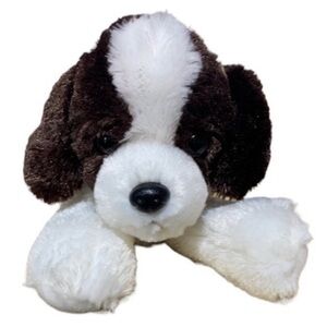 11” Soft and Cuddly Brown and White Dog Puppy Plush Plushie Stuffed Animal Toy
